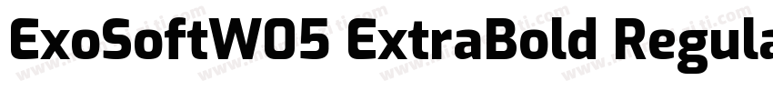 ExoSoftW05 ExtraBold Regular字体转换